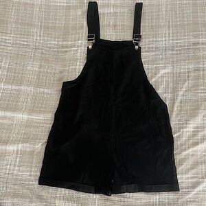Black baggy overalls